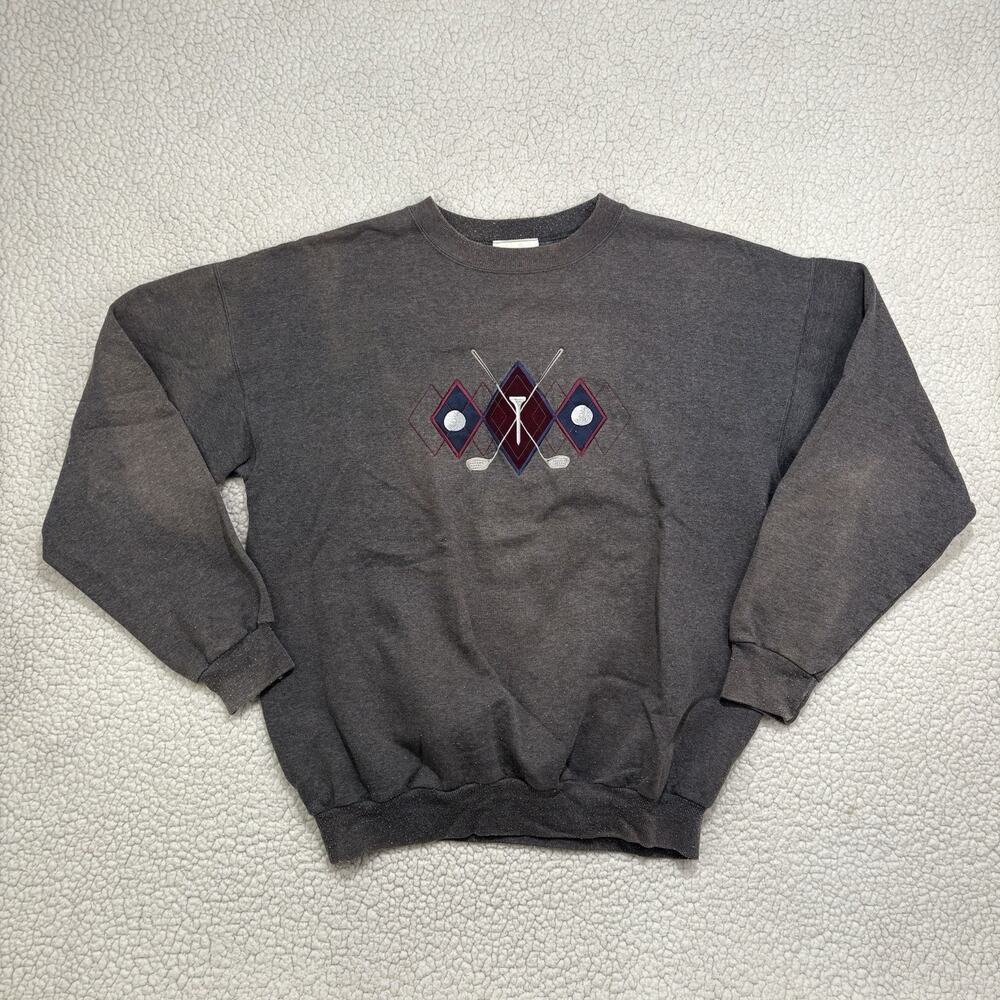 M & C Sport Men’s Large Sweatshirt Golf Embroidered Vintage Grandpa Golf‎ Clubs